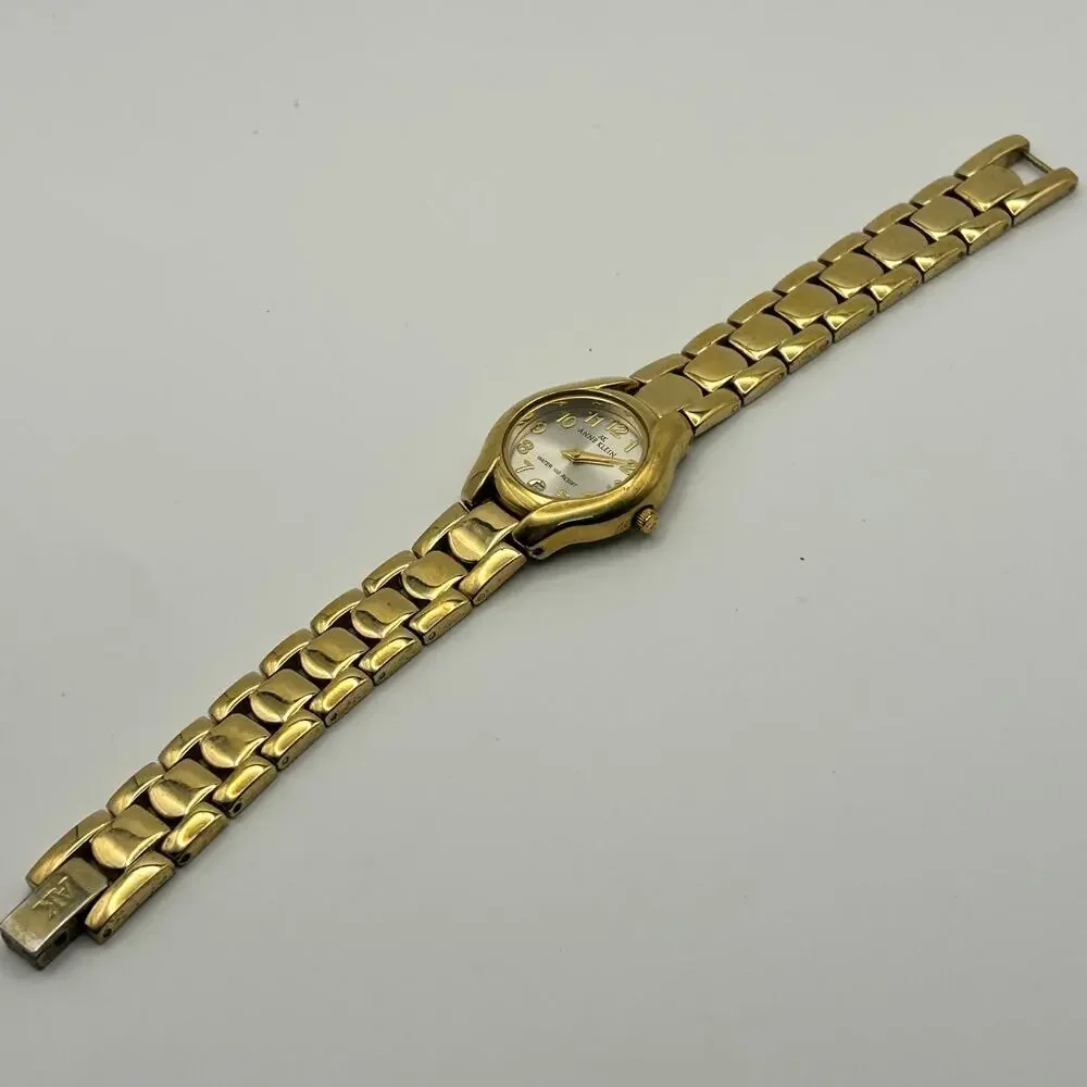 Anne Klein Gold Tone Stainless Steel Women’s Watch Working New Battery - Picture 4 of 7